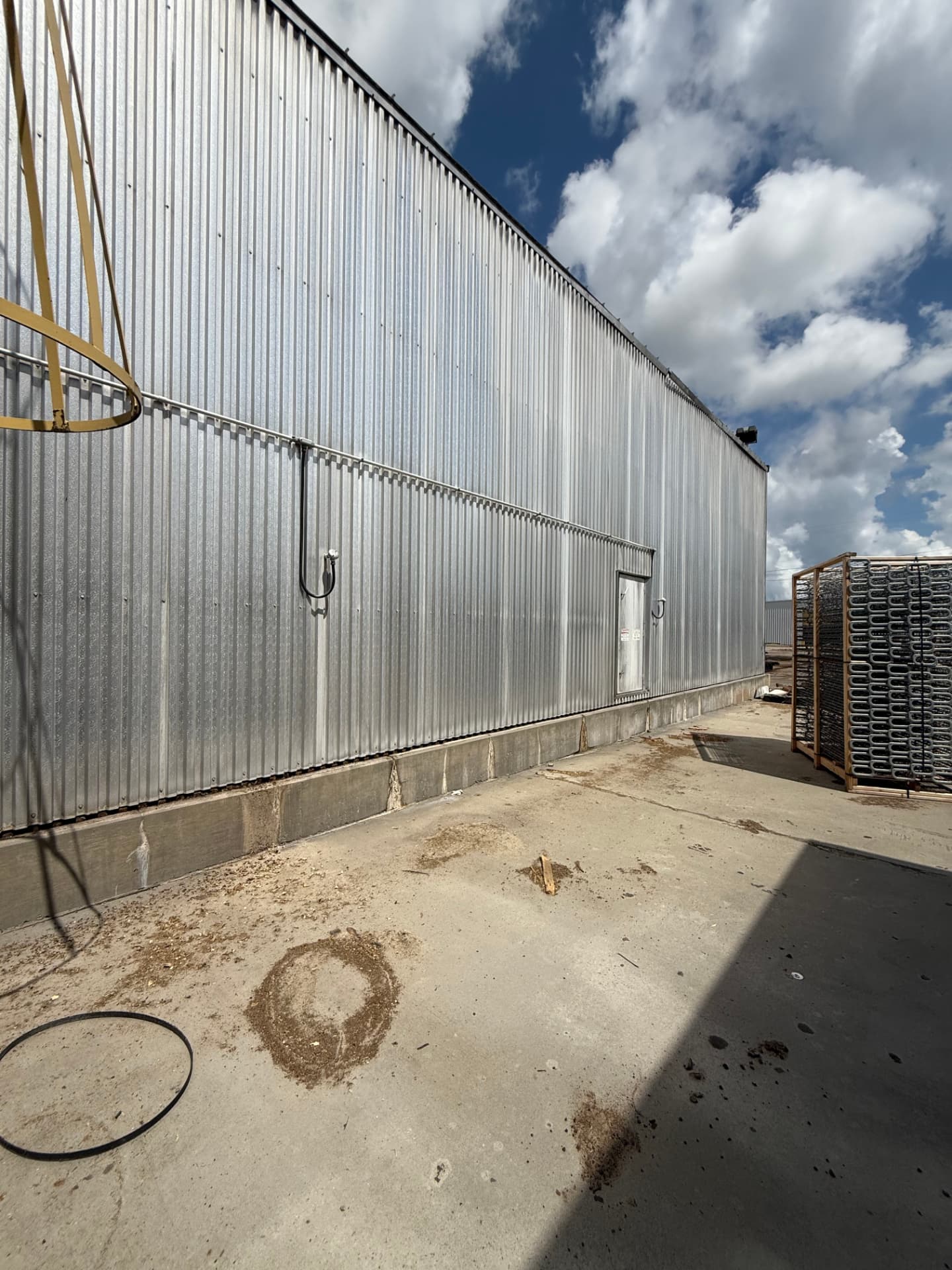 Aluminum kiln shell exterior wall at a southern yellow pine mill